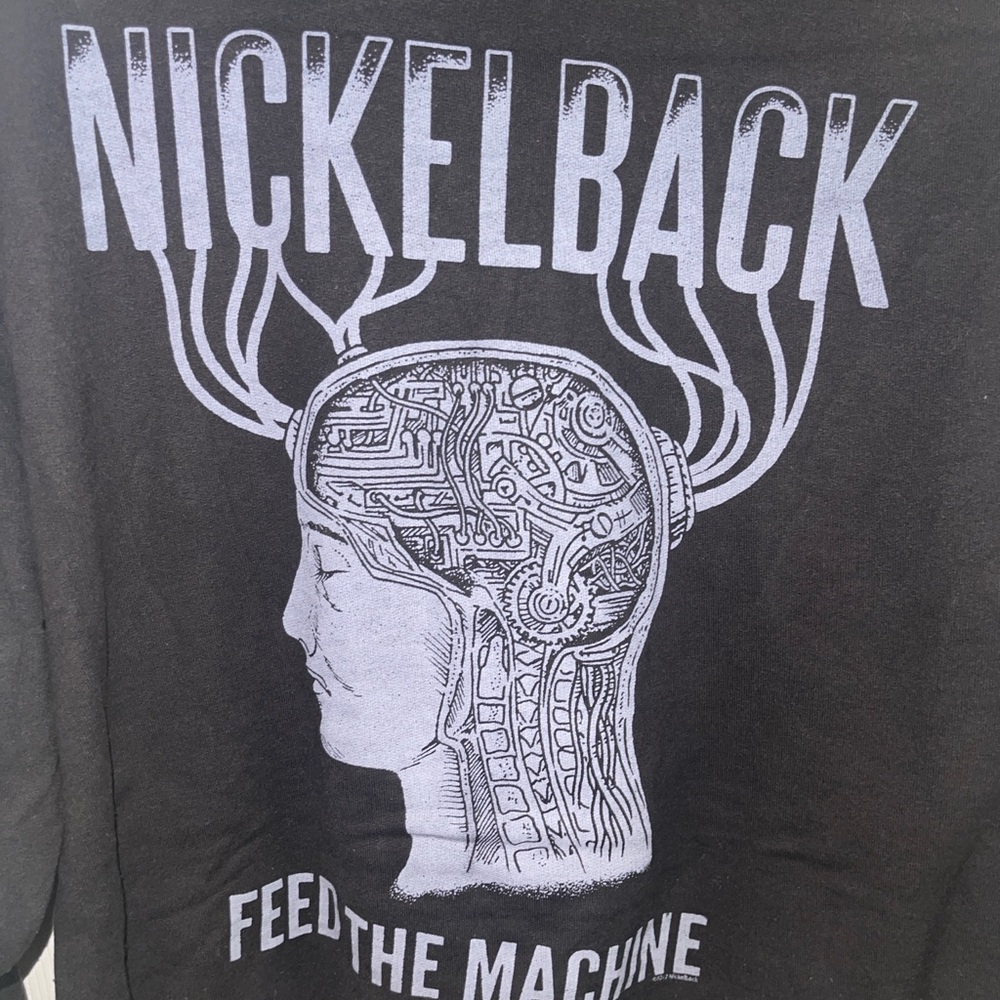Nickelback Feed The Machine Black Zip-Up Concert Hoodie Sz M SKU: 0715-10